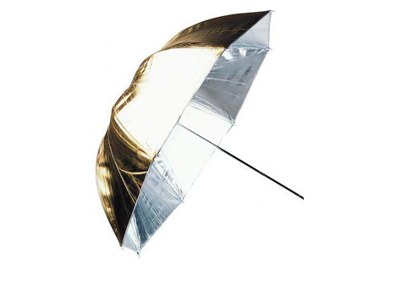 'Diffuusiovarjo, hopea/kulta, käännettävä, 100 cm'
