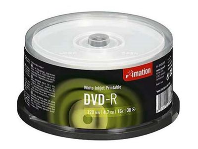 'DVD-R-levy, Imation, 16x, 4.7GB, printable, 1 pkt/30'