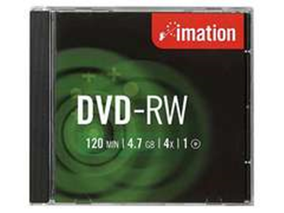 'DVD-RW-levy, Imation, 4x, 4.7 Gt, 120min'