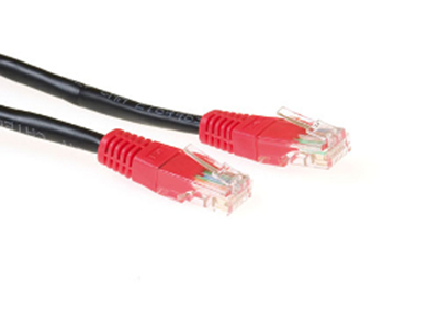 'Kaapeli, Ethernet, ristiinkytketty, 2m, musta/punainen'