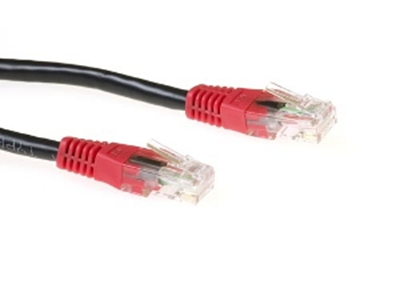 'Kaapeli, Ethernet, ristiinkytketty, 0.5m, musta/punainen'