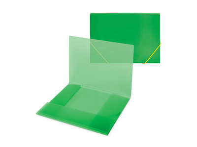 'Kulmalukkokansio, A4, läpinäkyvä, vihreä'