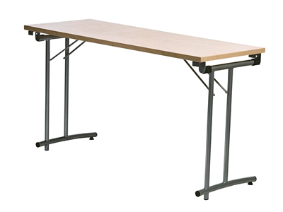 'Luentopöytä, 1400x500 mm, taittuvajalkainen, harmaa laminaatti'