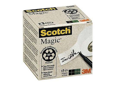 'Teippi, Scotch Magic 900 eko, 19mm x 33m, 1 pkt/3'