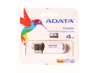 'USB-muisti, Adata C906, 4GB, valkoinen'