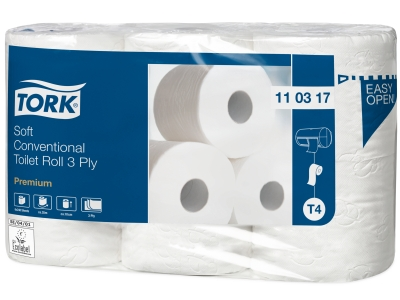 'WC-Paperi, Tork Soft, 3-kertainen, T4, valkoinen, 1 säk/42'